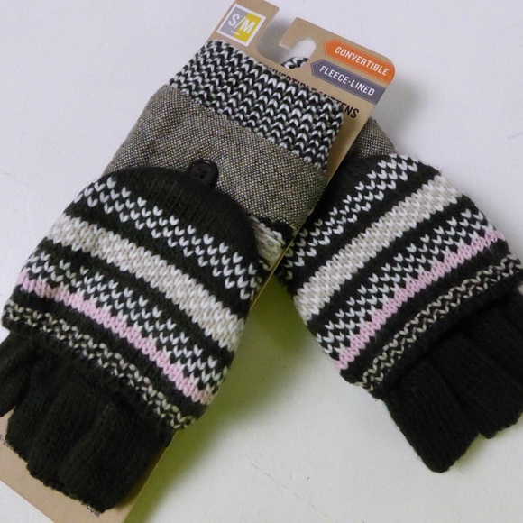 Duluth Trading Fair Isle Knit Sherpa Neck Warmer & Fleece Convertible Mittens - Picture 6 of 9